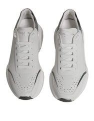 Baskets Dolce & Gabbana DAYMASTER en cuir blanc argenté