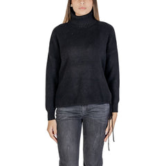 Sandro Ferrone Black Viscose Turtleneck
