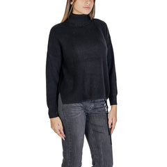 Sandro Ferrone Black Viscose Turtleneck