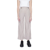 Pantalon gris en viscose Jacqueline De Yong