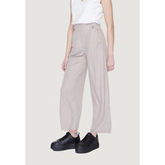 Jacqueline De Yong Gray Viscose Pant