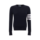 Thom Browne Gray Fleece Wool Sweatshirt