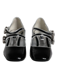Escarpins Mary Jane Dolce & Gabbana en cuir verni noir et cristaux