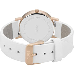 Montre Cluse en cuir blanc