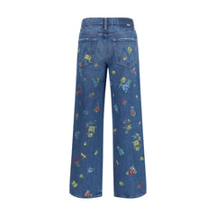 Mother Denim Blue Cotton High-Waisted Jean