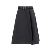 Ganni Gray Recycled Polyester Long Skirt - IT40 | M