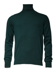 Dolce & Gabbana Grüner Kaschmir-Rollkragenpullover für Herren