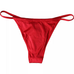 Dolce & Gabbana Rote Nylon-Stretch-Badebekleidung Bikinihose