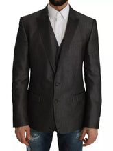Dolce & Gabbana Grauer MARTINI 2-teiliger Blazer mit Weste
