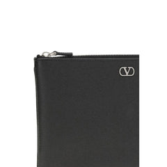 Valentino Garavani Black Calf Leather Bos Taurus Wallet