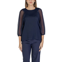 Blouse bleue en polyester Street One