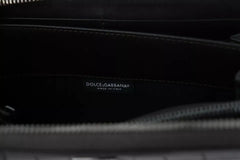 Dolce & Gabbana Clutch-Geldbörse aus braunem exotischem Leder mit Reißverschluss