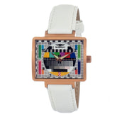 Montre Bobroff en cuir blanc