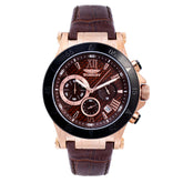 Montre Bobroff en cuir marron