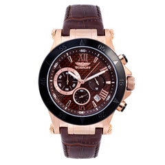 Montre Bobroff en cuir marron