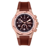 Montre Bobroff en caoutchouc marron
