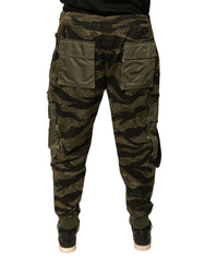 Dolce & Gabbana Green Cotton Jogger Cargo Pants