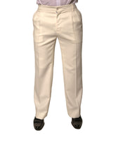 Pantalon droit blanc cassé Dolce & Gabbana