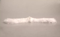 Écharpe châle Dolce & Gabbana en fourrure blanche à col montant et épaules dénudées