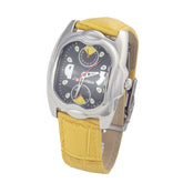 Montre Chronotech en cuir jaune