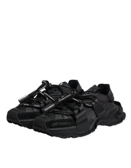 Dolce & Gabbana Schwarze Low Top Space Schnür-Sneaker Schuhe