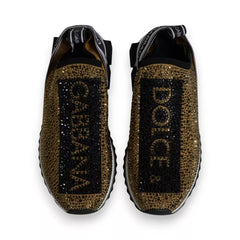 Baskets Dolce & Gabbana Sorrento à strass dorés
