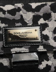 Dolce & Gabbana Umhängetasche mit mehrfarbigem Leoparden-Jacquardmuster