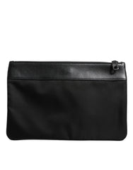 Dolce & Gabbana Mehrfarbige Leoparden-Jacquard-Logo-Plakette Herren-Beuteltasche