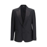 Dolce & Gabbana Black Fleece Wool Blazer - IT46 | S