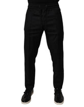 Pantalon de jogging en laine noire Dolce & Gabbana