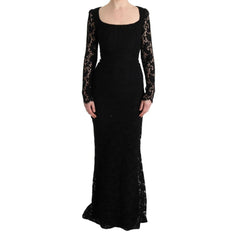 Robe en coton noir Dolce & Gabbana