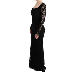 Robe en coton noir Dolce & Gabbana