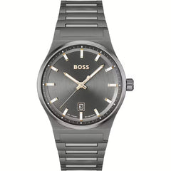 Hugo Boss Uhr aus grauem Edelstahl