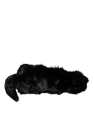 Écharpe d'hiver Dolce & Gabbana en fourrure de renard noir, cache-cou