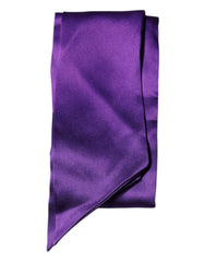 Foulard Dolce & Gabbana violet en satin de soie, col fin