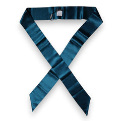 Foulard fin en satin de soie vert foncé Dolce & Gabbana