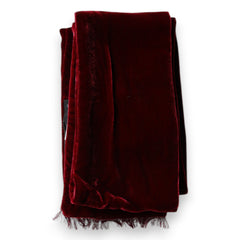 Foulard fin à franges en soie bordeaux Dolce & Gabbana