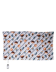 Serviette de plage Dolce & Gabbana à rayures multicolores et coquillages