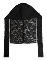 Bonnet Dolce & Gabbana en dentelle florale noire.