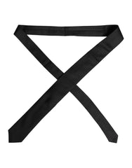 Cravate ajustable en soie noire à motifs Dolce & Gabbana