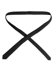 Cravate ajustable en soie à motifs de cercles noirs Dolce & Gabbana