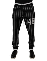 Pantalon de jogging Dolce & Gabbana à rayures noires et blanches