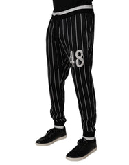Pantalon de jogging Dolce & Gabbana à rayures noires et blanches