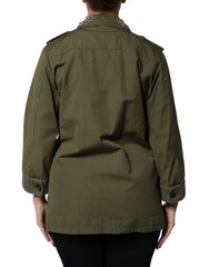 Manteau orné Dolce & Gabbana vert militaire Queen