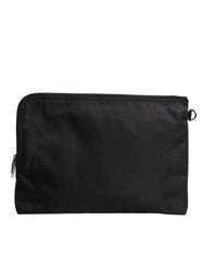 Dolce & Gabbana Schwarze DG Milano Nylon-Clutch-Tasche