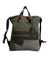 Dolce & Gabbana Rucksack mit Patchwork-Muster in Militärgrün