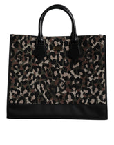 Dolce & Gabbana Mehrfarbige Leoparden-Einkaufstasche Schultertasche