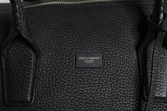 Dolce & Gabbana Schwarze Reisetasche aus Kalbsleder