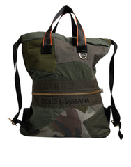 Dolce & Gabbana Rucksack mit Patchwork-Muster in Militärgrün