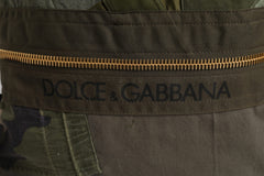 Dolce & Gabbana Rucksack mit Patchwork-Muster in Militärgrün